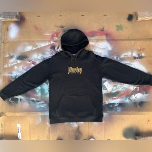 Hurley Black Hoodie with Orange Accents
